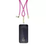 Cable-collar Intenso USB-C para móvil 60 W carga rápida, longitud ajustable 1,65 m, nailon, rosa neón