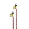 Cable-collar Intenso USB-C para móvil 60 W carga rápida, longitud ajustable 1,65 m, nailon, multicolor