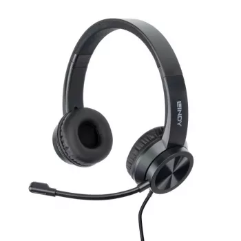 Auriculares Lindy USB-C Office Headset con cable 20-20000 Hz 1,95 m negro
