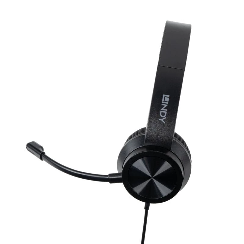 Lindy 20439 auriculares de oficina USB-C con adaptador de USB-A a USB-C