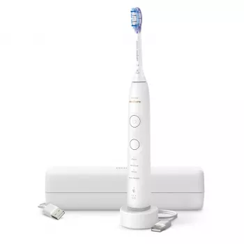 Cepillo de dientes sónico Philips Series 7100 HX7420/01 — 62.000 movimientos/min, 4 modos, sensor de presión, Bluetooth, recargable (blanco)