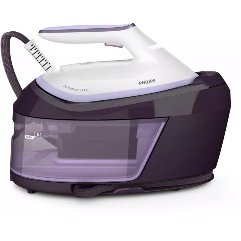 Centro de planchado Philips PSG6024/30 — 2400 W, golpe de vapor 500 g/min, depósito 1,8 L, suela SteamGlide Plus