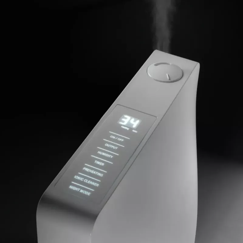 Humidificador ultrasónico compacto para el hogar Stylies Leonis – funcionamiento silencioso, niebla fina para salón, dormitorio y oficinas