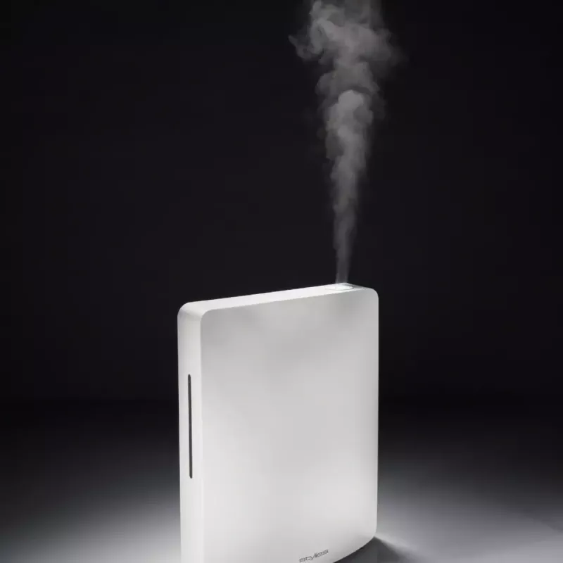 Humidificador ultrasónico compacto para el hogar Stylies Leonis – funcionamiento silencioso, niebla fina para salón, dormitorio y oficinas
