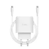 Cargador USB-C GaN TRUST Maxo 45W, 45 W, salida USB-C, máx. 20 V, cable de 2 m, blanco