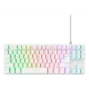 Trust GXT 833W Thado teclado gaming TKL, USB, con cable, de membrana, retroiluminado, distribución US, blanco