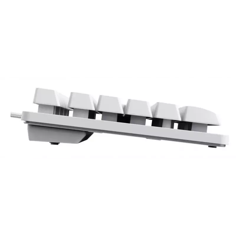 Trust GXT 833W Thado teclado gaming TKL, USB, con cable, de membrana, retroiluminado, distribución US, blanco