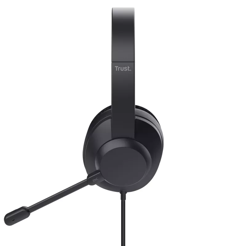 Auriculares Trust Ayda Max con cable diadema llamadas/música USB Type-C / USB Type-A negro