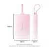 Batería externa Vention 10000mAh (USB-C, Lightning, USB-A) 22,5W indicador LED rosa