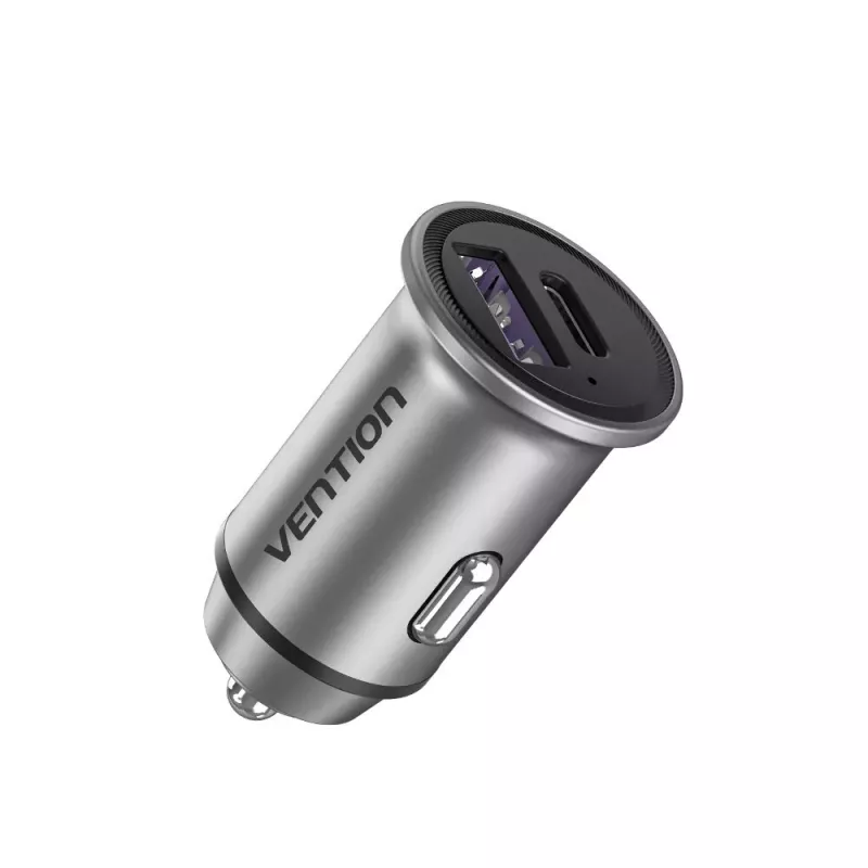 Vention FFBH0 cargador de coche, 2 puertos USB, gris
