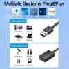 Vention tarjeta de sonido USB externa de 2 puertos 0,15 m negro 2.1 canales 16 bits