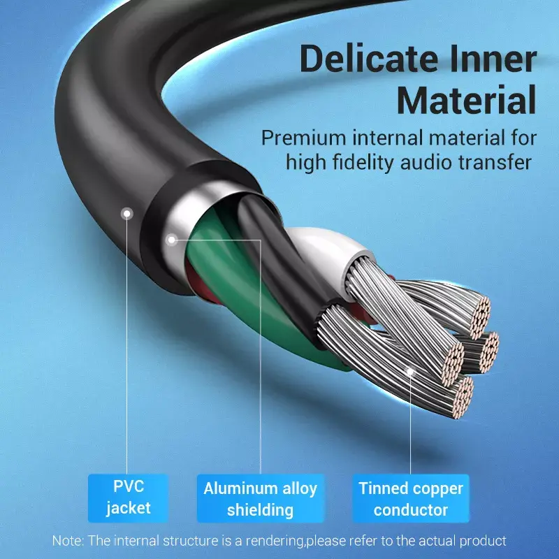 Vention tarjeta de sonido USB externa de 2 puertos 0,15 m negro 2.1 canales 16 bits
