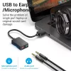 Vention tarjeta de sonido USB externa de 2 puertos 0,15 m negro 2.1 canales 16 bits