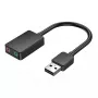 Vention tarjeta de sonido USB externa de 2 puertos 0,15 m negro 2.1 canales 16 bits