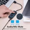 Vention adaptador de sonido estéreo USB 2.0 externo con control de volumen 0,15 m negro ABS