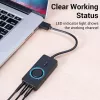 Vention adaptador de sonido estéreo USB 2.0 externo con control de volumen 0,15 m negro ABS