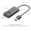 Vention adaptador de sonido estéreo USB 2.0 externo con control de volumen 0,15 m negro ABS