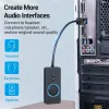 Vention adaptador de sonido estéreo USB 2.0 externo con control de volumen 0,15 m negro ABS