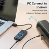 Vention adaptador de sonido estéreo USB 2.0 externo con control de volumen 0,15 m negro ABS