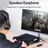 Vention adaptador de sonido estéreo USB 2.0 externo con control de volumen 0,15 m negro ABS