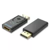 Vention adaptador DisplayPort macho a HDMI hembra negro DP HDMI bañado en oro
