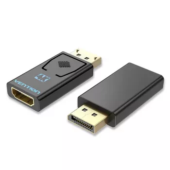 Vention adaptador DisplayPort macho a HDMI hembra negro DP HDMI bañado en oro