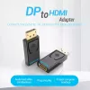 Adaptador DisplayPort a HDMI Vention HBKB0 — DP macho a HDMI hembra, negro, contactos bañados en oro
