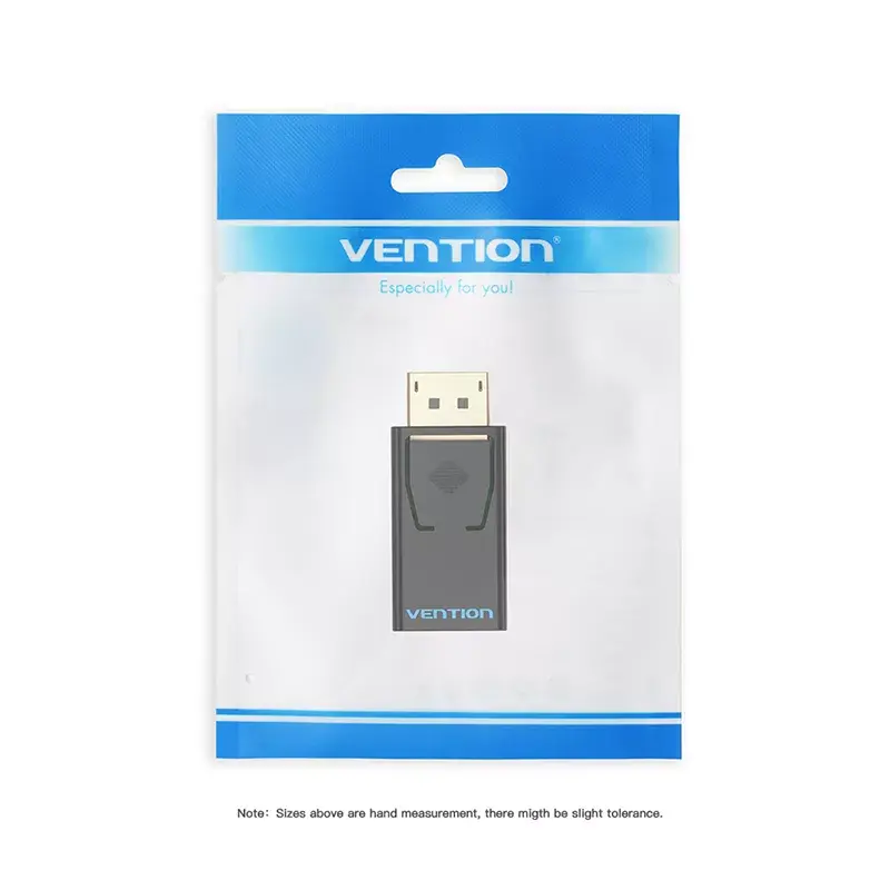 Adaptador DisplayPort a HDMI Vention HBKB0 — DP macho a HDMI hembra, negro, contactos bañados en oro