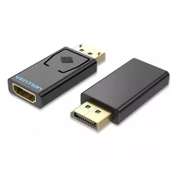 Adaptador DisplayPort a HDMI Vention HBKB0 — DP macho a HDMI hembra, negro, contactos bañados en oro