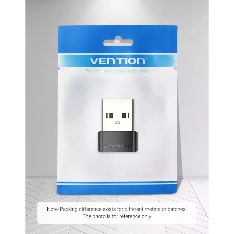 Adaptador USB Vention CDWB0 USB 2.0 macho a USB-C hembra negro PVC