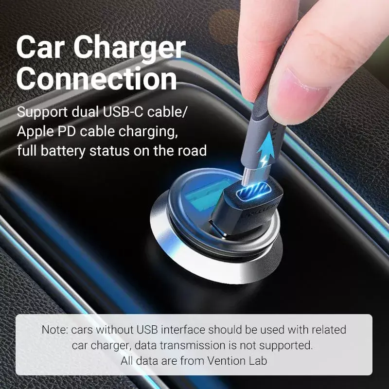 Adaptador USB Vention CDWB0 USB 2.0 macho a USB-C hembra negro PVC