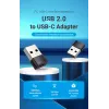 Adaptador USB Vention CDWB0 USB 2.0 macho a USB-C hembra negro PVC
