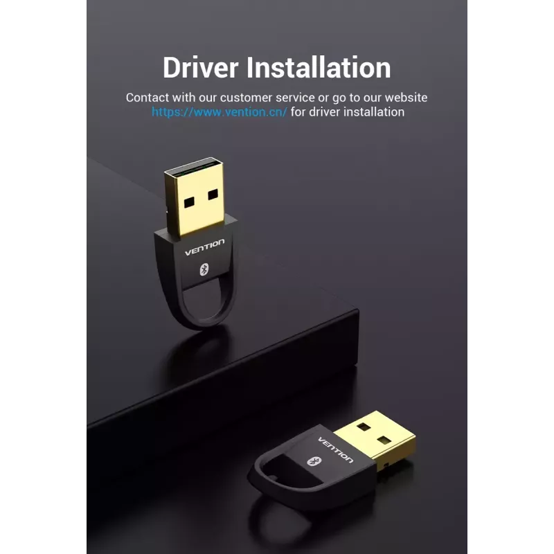 Adaptador USB Bluetooth 5.0 Vention CDSW0 conectividad por cable