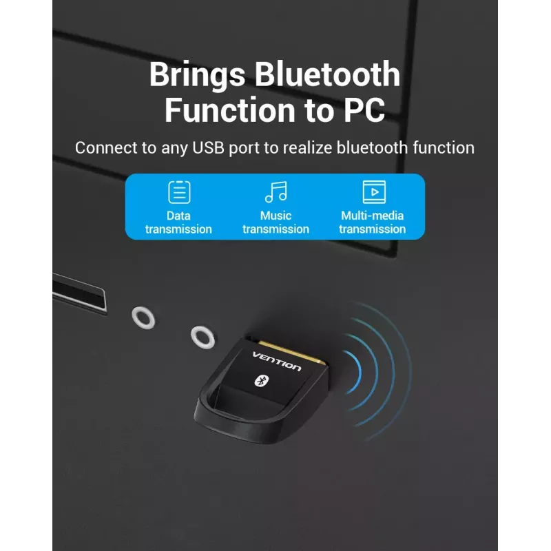 Adaptador USB Bluetooth 5.0 Vention CDSW0 conectividad por cable