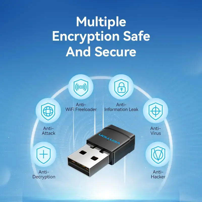Vention KDSB0 adaptador Wi-Fi USB, doble banda 2,4G/5G