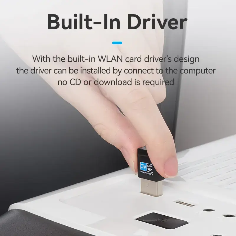 Vention KDSB0 adaptador Wi-Fi USB, doble banda 2,4G/5G