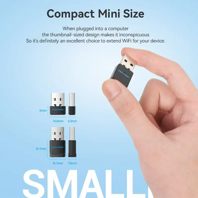 Vention KDSB0 adaptador Wi-Fi USB, doble banda 2,4G/5G