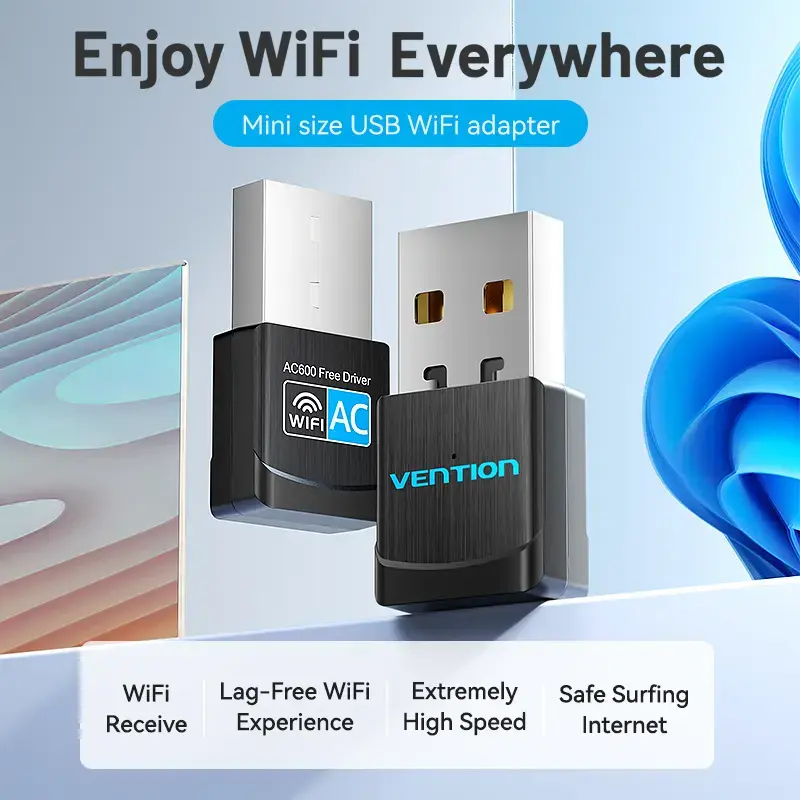 Vention KDSB0 adaptador Wi-Fi USB, doble banda 2,4G/5G