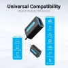 Vention adaptador USB-C a USB 3.0 OTG CDUB0 — USB-C macho a USB-A hembra, negro PVC, contactos niquelados
