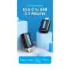 Vention adaptador USB-C a USB 3.0 OTG CDUB0 — USB-C macho a USB-A hembra, negro PVC, contactos niquelados