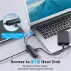 Hub USB 2.0 Vention de 3 puertos con adaptador Ethernet 100M, host USB 2.0, 4 puertos, negro