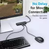 Hub USB 2.0 Vention de 3 puertos con adaptador Ethernet 100M, host USB 2.0, 4 puertos, negro