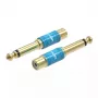 Adaptador de audio Vention VDD-C03 — 6,5 mm (macho) a RCA (hembra), contactos bañados en oro, azul