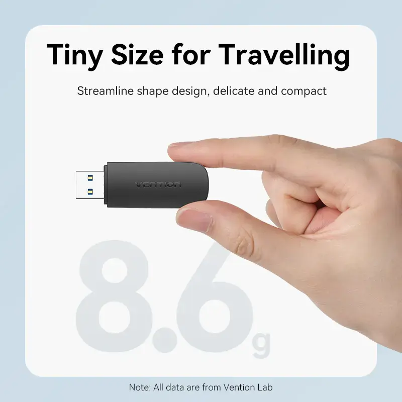 Vention CLGB0 lector de tarjetas 2 en 1, USB 3.0 A, SD + TF, doble letra de unidad, negro