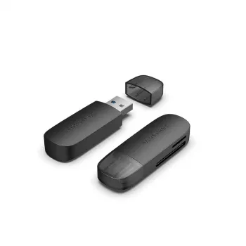 Vention lector de tarjetas 2 en 1 USB 3.2 Gen 1 (USB 3.0) — SD y MicroSD, negro, compacto