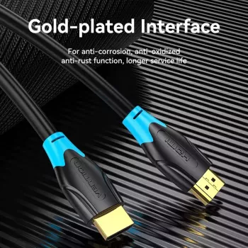Cable HDMI Vention 1M negro 18 Gbit/s 2.0
