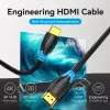Cable HDMI Vention 2 m, HDMI 2.0, 18 Gbit/s, 4K@60Hz, HDR, ARC, Ethernet, negro