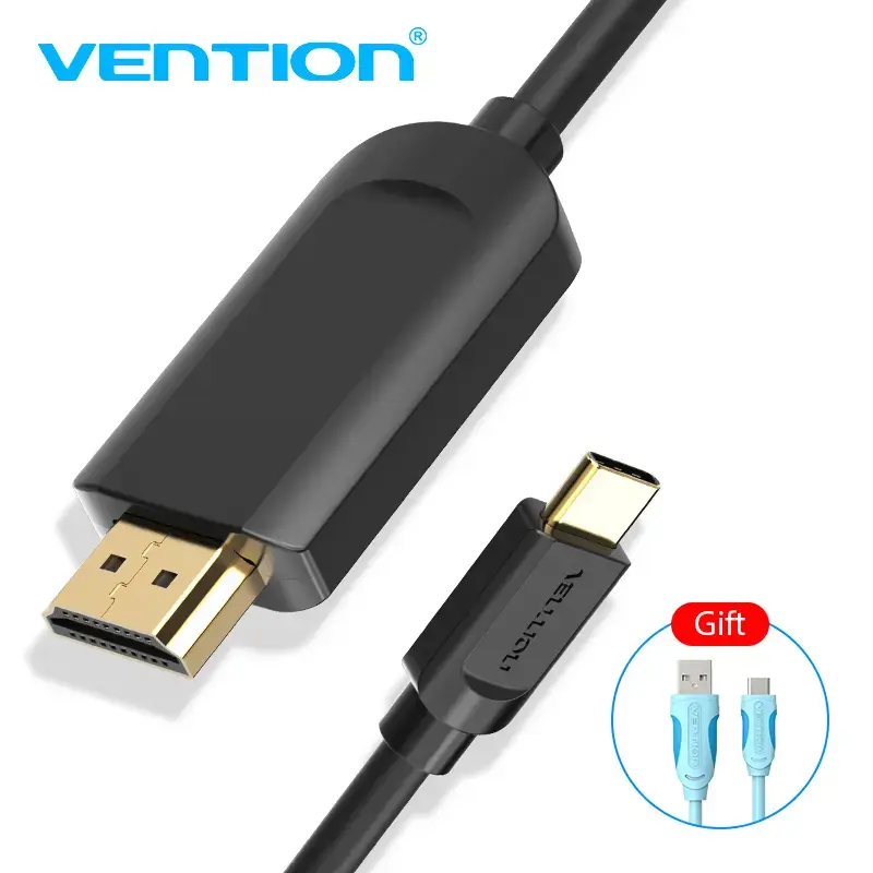 Cable Vention Type-C a HDMI 2 m negro USB Type-C HDMI