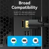 Cable DisplayPort, conector macho-conector macho, Vention, 1,5 m, 4K HD, negro, 6 mm de diámetro