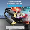 Cable DisplayPort, conector macho-conector macho, Vention, 1,5 m, 4K HD, negro, 6 mm de diámetro